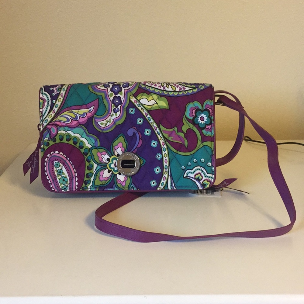 Vera Bradley turnlock crossbody Heather pattern